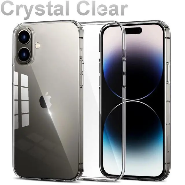 Alt view image 6 of 6 - Phone Case Compatible with iPhone 16, Clear Case Shockproof Protective Bumper Slim Cover for 6.1 Inch
