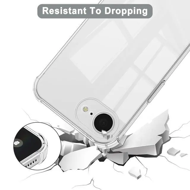 Alt view image 4 of 7 - for iPhone 16e / iPhone 17e Case, Soft Slim Clear Phone Cases Shockproof Protective Cover with Screen Protector Compatible with iPhone 16e / iPhone 17e 6.1"