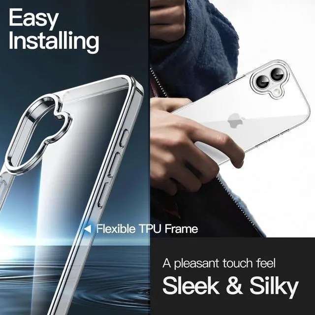 Alt view image 4 of 7 - 5 in 1 Case for iPhone 17, Anti-Yellowing, Clear