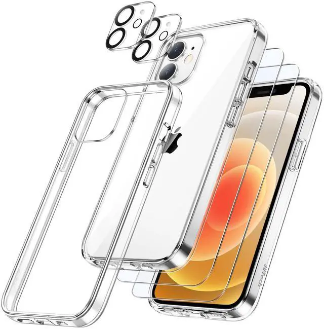 Main image of 5 in 1 Case for iPhone 12, Anti-Yellowing, Clear