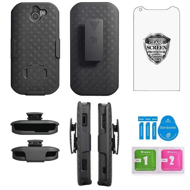 Alt view image 2 of 6 - for Kyocera DuraForce Pro 2 E6910 Stand Case Screen Protector-Black