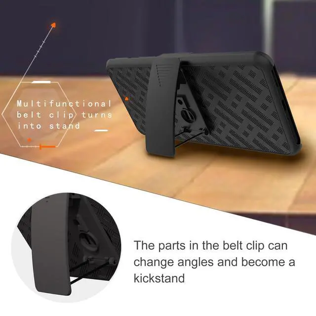 Alt view image 4 of 7 - for Motorola Moto G 2025 Stand Phone Case, Screen Protector-Black