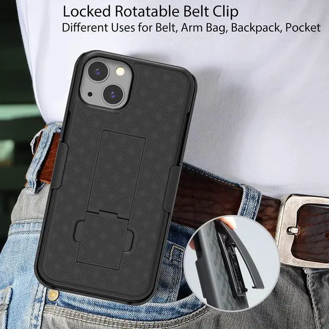 Alt view image 5 of 7 - for Case Belt Clip, Holster Screen Protector-Black