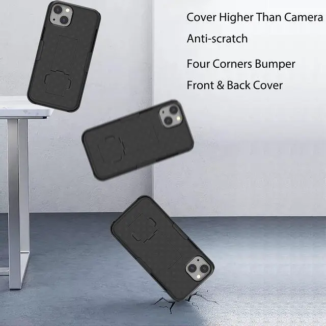 Alt view image 6 of 7 - for Case Belt Clip, Holster Screen Protector-Black