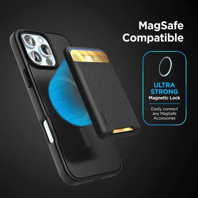 Alt view image 3 of 7 - SlimShield for iPhone 16 Pro Max Belt Clip Case with Phone Holster (Compatible with MagSafe) Matte Black (iPhone 16 Pro Max)