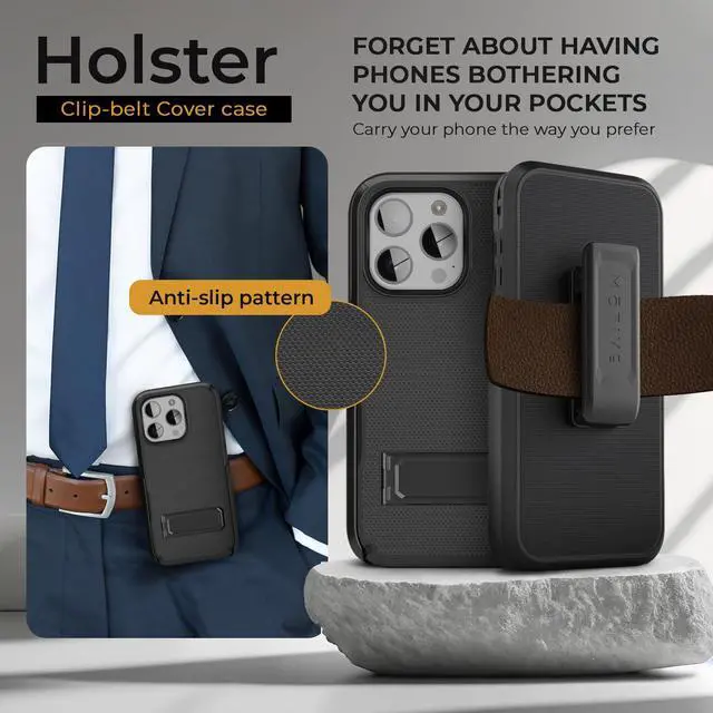 Alt view image 2 of 7 - for Belt Clip and Stand, Magnetic | 6.9"