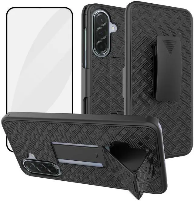 Main image of for Samsung Galaxy A17 5G/A26 Case Holster, Screen Protector-Black