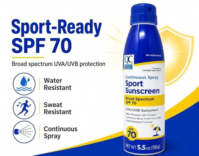 Alt view image 6 of 7 - Sport Sunscreen Spray SPF 70, 5.5 oz