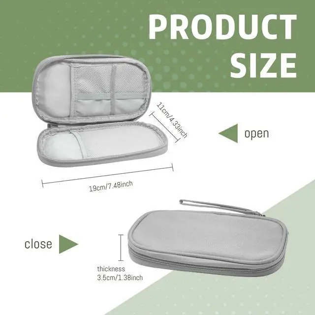 Alt view image 2 of 7 - Electronic Organizer Double Layer, Water Resistant Cable Organizer Bag for Travel Essentials, Cord, Charger, Phone, Earphone, Large Size,Accessories Travel Essentials (Grey, Single-Layer)