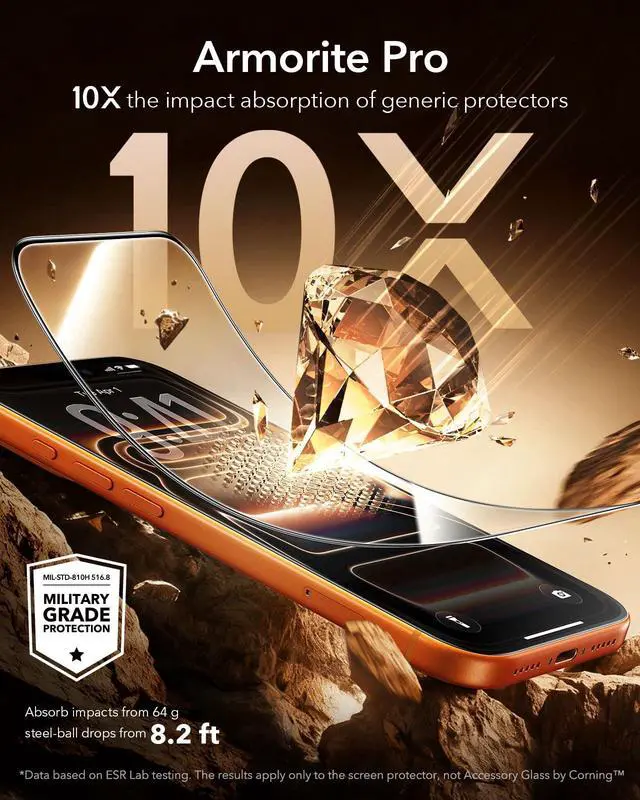 Alt view image 4 of 7 - 3 Pack for iPhone 17 Pro Max Screen Protector, Armorite Pro