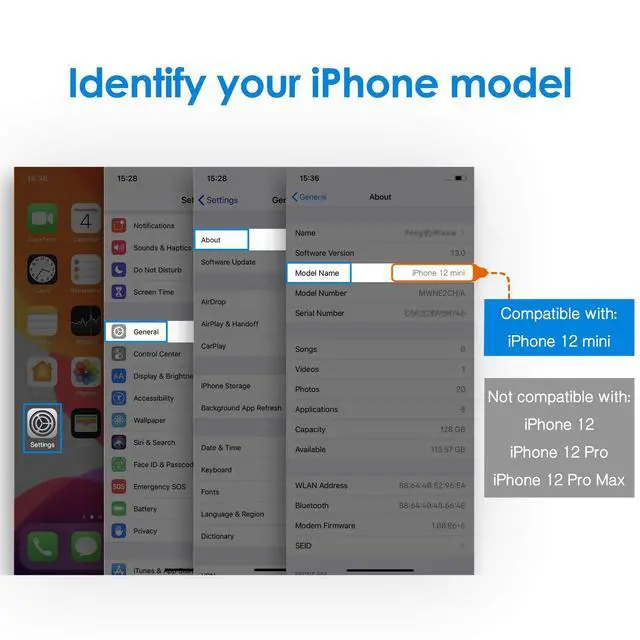 Alt view image 2 of 7 - Privacy Screen Protector for iPhone 12 mini, 2-Pack