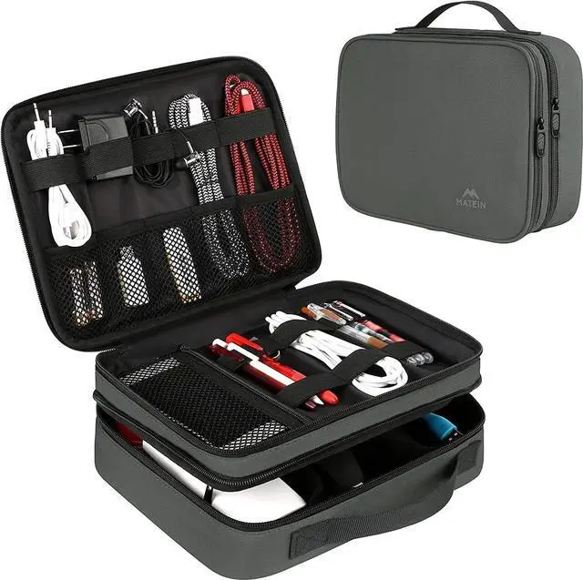 Main image of Cord Organizer Bag, Travel Universal Cable Organizer Case, Grey
