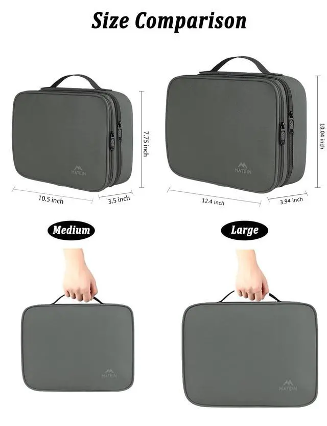 Alt view image 2 of 7 - Cord Organizer Bag, Travel Universal Cable Organizer Case, Grey