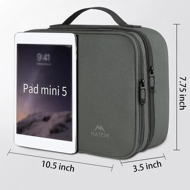 Alt view image 7 of 7 - Cord Organizer Bag, Travel Universal Cable Organizer Case, Grey