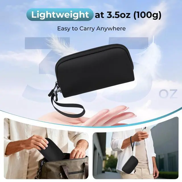 Alt view image 2 of 7 - Travel Cable Organizer - 8 Compartments, Lightweight, Water Repellent