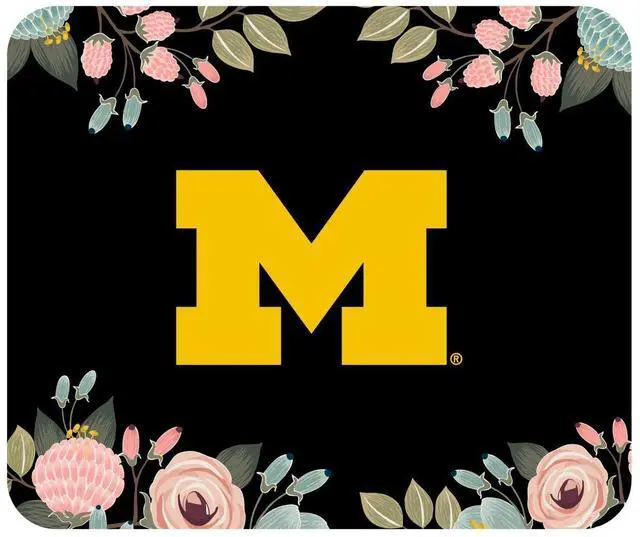 Alt view image 6 of 6 - Mouse Pad, Fabric, University of Michigan Standard/Mascot Repeat