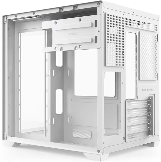 Alt view image 4 of 5 - Axora C170 MATX ARGB Cube Case Tempered Glass w/ 3 Pre-installed ARGB 5v fans & ARGB Controller