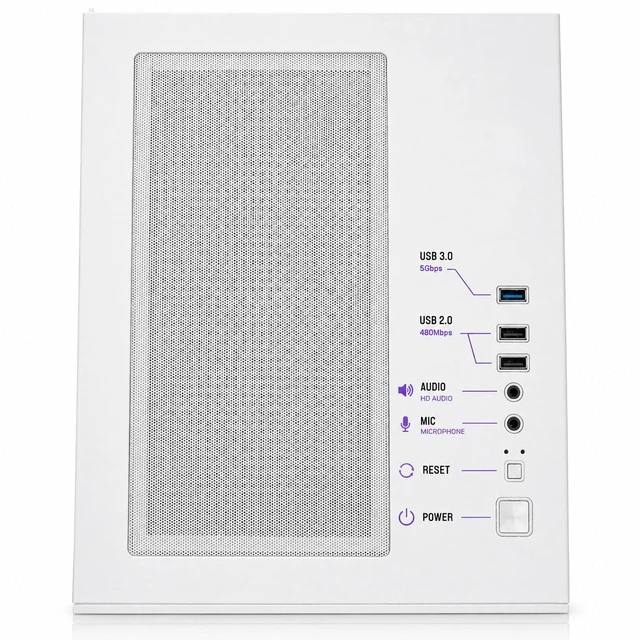 Alt view image 3 of 5 - Axora C170 MATX ARGB Cube Case Tempered Glass w/ 3 Pre-installed ARGB 5v fans & ARGB Controller
