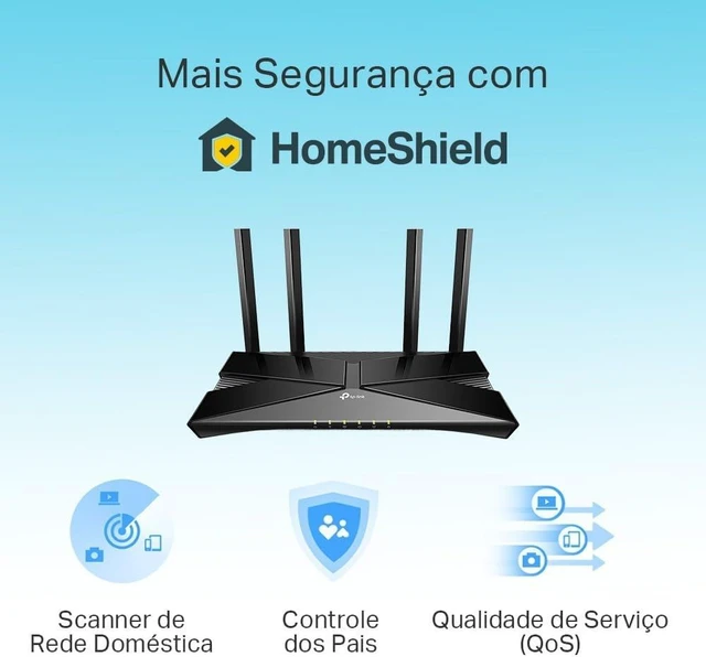 Alt view image 7 of 7 - TP-Link Archer AX53 Router WiFi 6 Dual-Band AX3000, 2402Mbps su 5 GHz e 574 Mbps su 2,4 GHz, WPA3, Tecnologia TP-Link HomeShield, OneMesh, Compatibile con Alexa