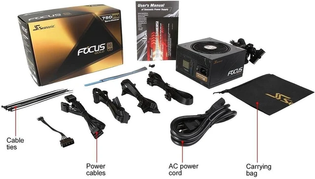 Alt view image 7 of 7 - Seasonic FOCUS 750 Gold SSR-750FM 750W 80+ Gold ATX12V & EPS12V Semi-Modular 7 Year Warranty Compact 140 mm Size Power Supply