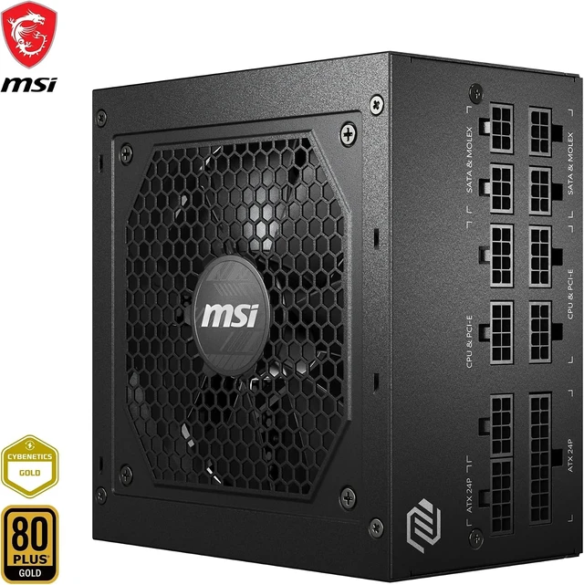 Alt view image 3 of 7 - MSI MAG A650GL 650W 80 Plus Gold Power Supply