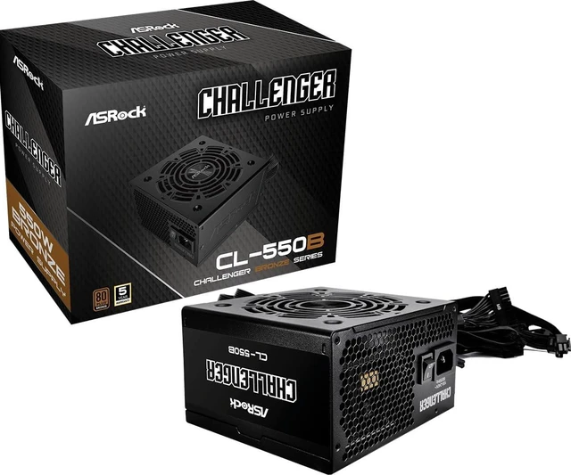 Main image of 4 x ASROCK CL-550B PSU 550W 80 Plus Bronze 120mm Active PFC PCI-E (6+2 Pin) x4 SATA 5-Pin Power Supply