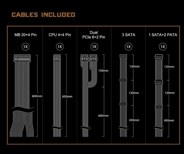 Alt view image 2 of 4 - 4 x ASROCK CL-550B PSU 550W 80 Plus Bronze 120mm Active PFC PCI-E (6+2 Pin) x4 SATA 5-Pin Power Supply