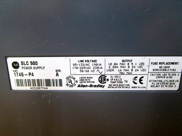 Alt view image 2 of 6 - Allen Bradley 1746-P4 1746P4 Power Supply