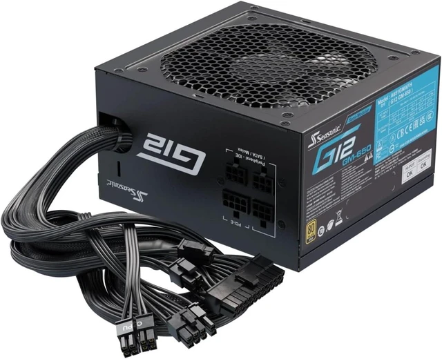 Main image of Seasonic G12 GM-650 2024 650W 80 Plus Gold Semimodular Computer Switching Power Supply 12V