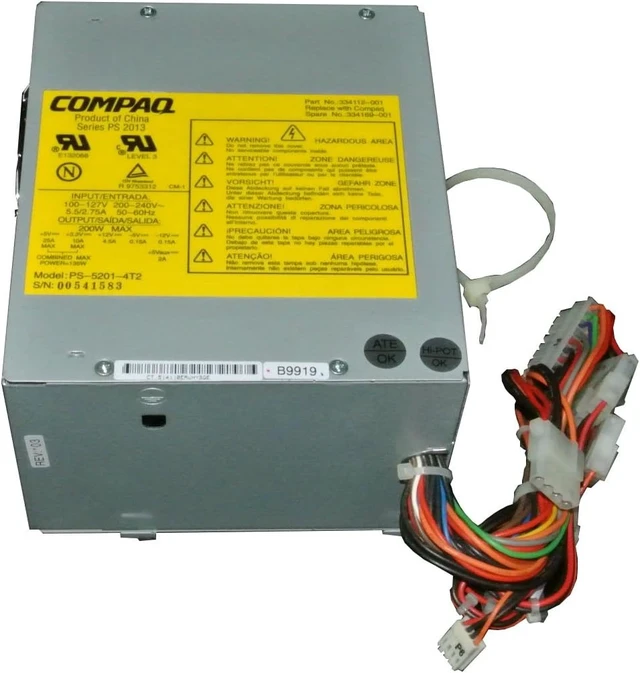 Alt view image 3 of 3 - 334112-001 200 Watt Power Supply Deskpro En & Ap 240