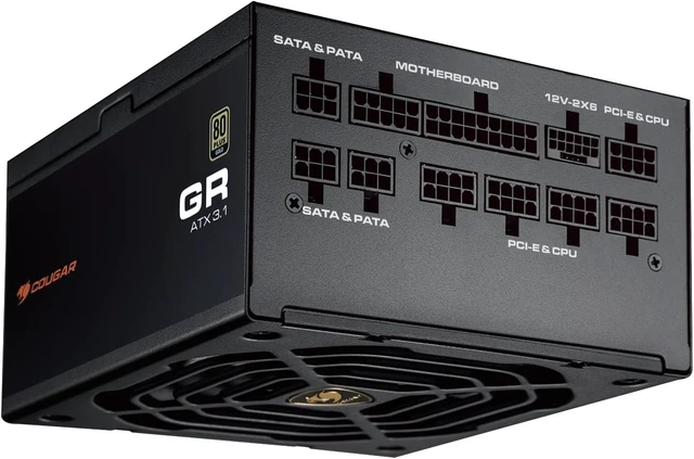 Alt view image 3 of 7 - COUGAR GR1000 ATX 3.1 80+ Gold Power Supply - Native PCIe 5.1 12V-2X6, Fully Modular PSU, FDB Fan, 100% Japanese Capacitors, 10 Year Warranty (1000, Watts)