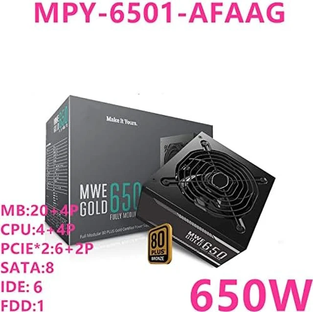 Alt view image 3 of 3 - PSU for Cooler Master MWE Gold 650 Full Module 2080 Game Host Power Supply 650W Power Supply MPY-6501-AFAAG