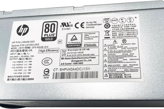 Alt view image 3 of 4 - BestParts 650W PSU Power Supply Replacement for HP Z2 G8 Gen9 SFF Desktop