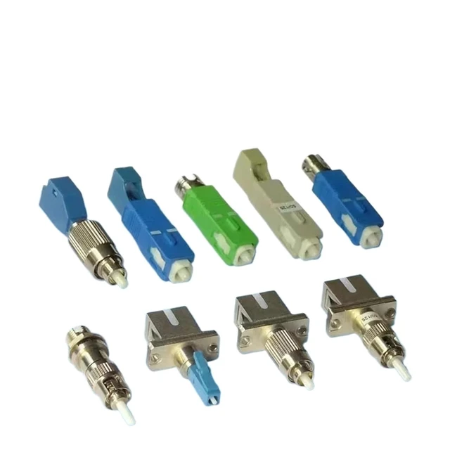 Alt view image 2 of 6 - LC FC SC ST Adapter 2pcs Single Mode Male to Female Optical Fiber Coupler Flange Interface Converter(LC UPC-FC UPC SM)