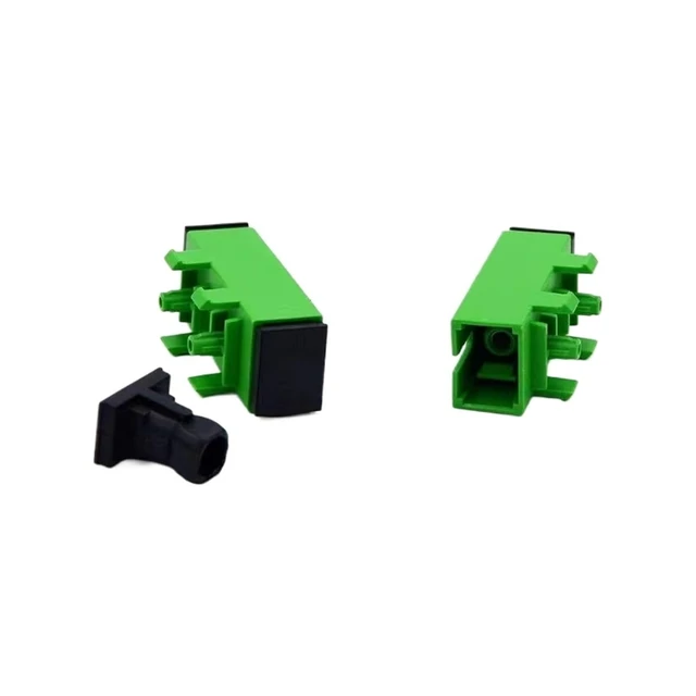 Alt view image 2 of 5 - SC Adapter simplex Single Mode Integrated SCA Green Fiber Optic Flange Coupler Adapter, fixable(20pcs)