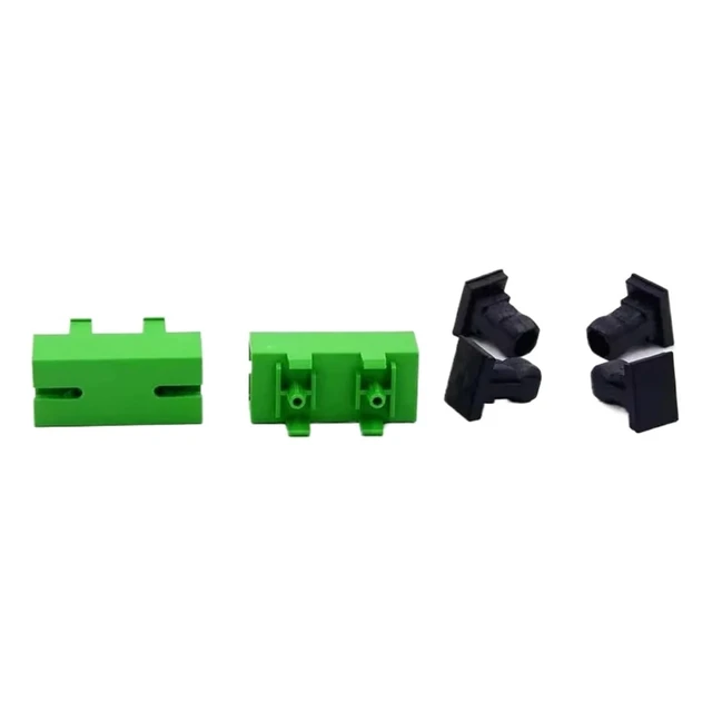 Alt view image 4 of 5 - SC Adapter simplex Single Mode Integrated SCA Green Fiber Optic Flange Coupler Adapter, fixable(20pcs)