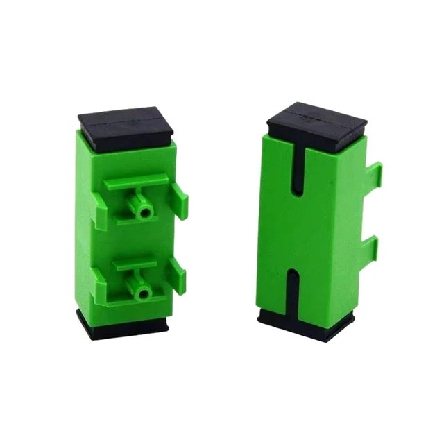 Alt view image 5 of 5 - SC Adapter simplex Single Mode Integrated SCA Green Fiber Optic Flange Coupler Adapter, fixable(20pcs)