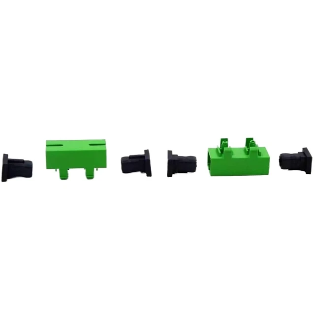 Alt view image 3 of 5 - SC Adapter simplex Single Mode Integrated SCA Green Fiber Optic Flange Coupler Adapter, fixable(20pcs)