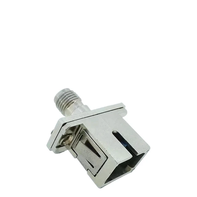 Alt view image 3 of 7 - SMA Optical Fiber Adapter 3pcs Coupler Flange SMA-FC SMA-SC SMA-ST Fiber Optic Connector(SMA-SC)