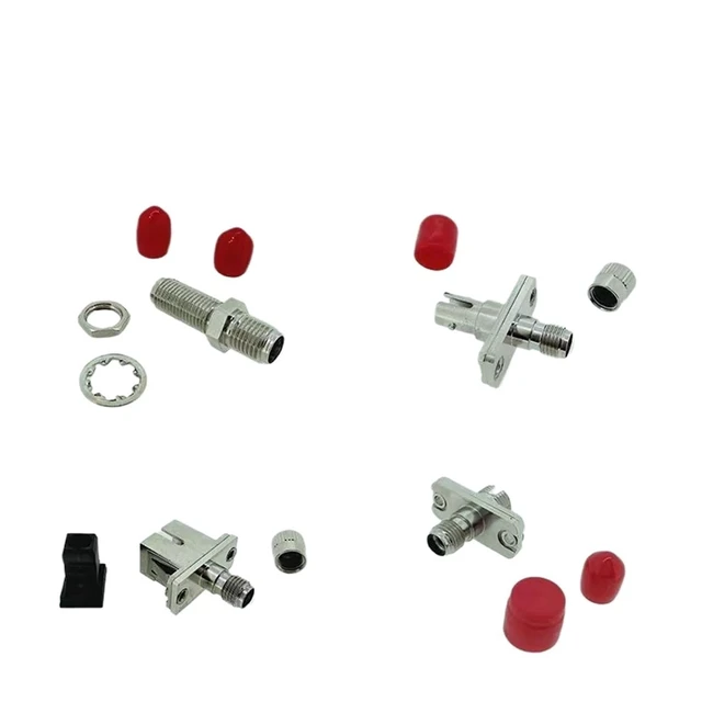 Alt view image 5 of 7 - SMA Optical Fiber Adapter 3pcs Coupler Flange SMA-FC SMA-SC SMA-ST Fiber Optic Connector(SMA-SC)