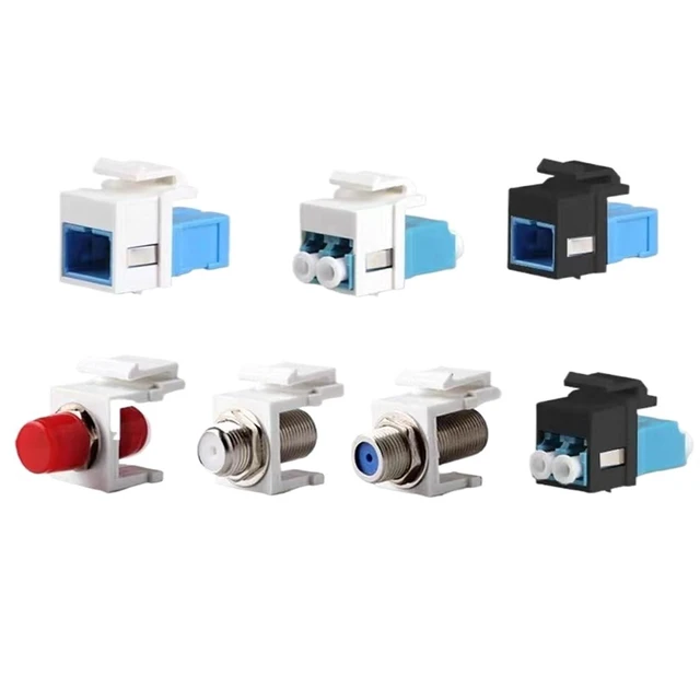 Alt view image 2 of 7 - Fiber Optic Panel Module 10pcs Large Square Port SC LC ST FC Coupler Flange Disk Adapter Fiber Snap Information Panel(Khaki)