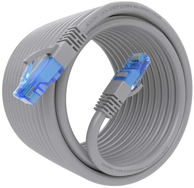 Alt view image 2 of 4 - AISENS Category 6 UTP Rigid Network Cable A135-0782 Grey 10 m