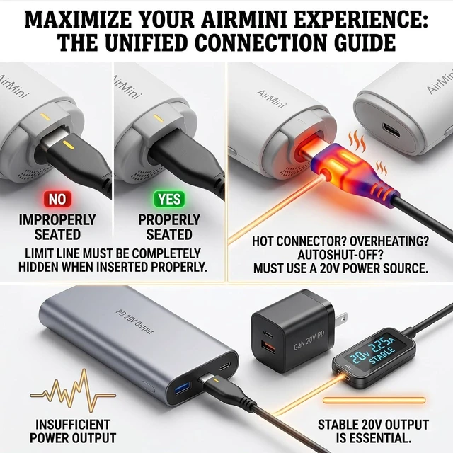 Alt view image 6 of 7 - Jeasun USB-C PD Cable for ResMed AirMini, 20V to 24V, 1.3 ft
