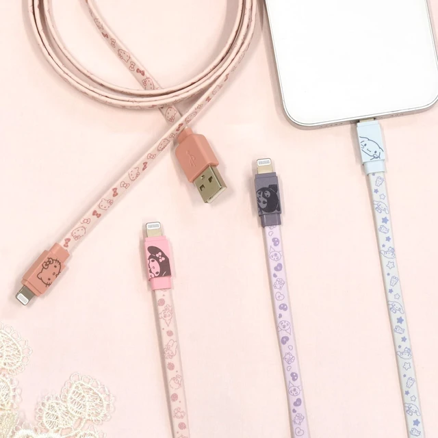 Alt view image 4 of 7 - Gourmandise Sanrio Characters Lightning Cable, Cinnamoroll SANG-303CN
