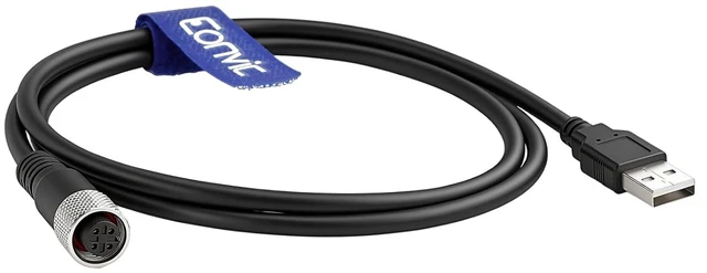 Main image of Industrial M12 4 Pin A Code Female to USB 2.0 Male Data Connection Cable High Flex Shielded Moulded IP67 Waterproof Cable (4pin A Female, 8M)