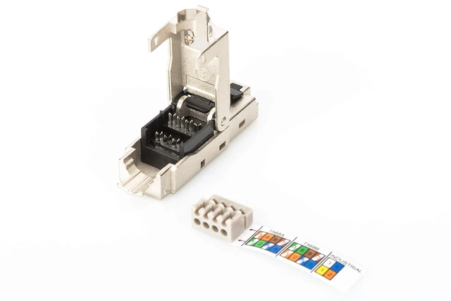 Alt view image 5 of 7 - Digitus DN-93631 - Cat 6A Network Connector - 10 Pieces - 360° Shielded - RJ45 Field Connector Cat6A - Tool-free Assembly - 500 MHz - 10GBase-T - 10 Gbps - AWG 27/7 to AWG 22/1