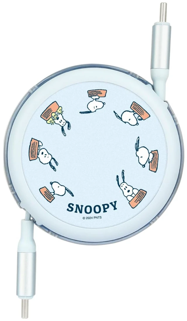 Main image of Gourmandies SNGG-58C Peanuts PD60W Compatible USB 2.0 Reel Type C Cable Dog Dish