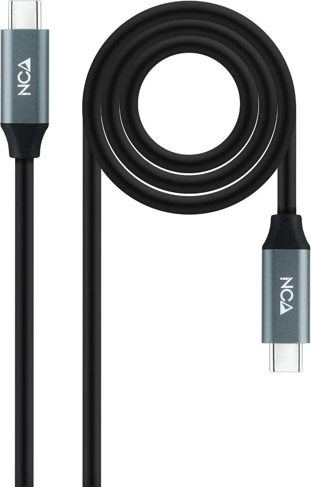 Main image of NANOCABLE 10.01.4302 USB 3.2 Gen2x2 Cable 20Gbps 5A/100W 4K/60Hz USB-C/M-USB-C/M Black, 2m