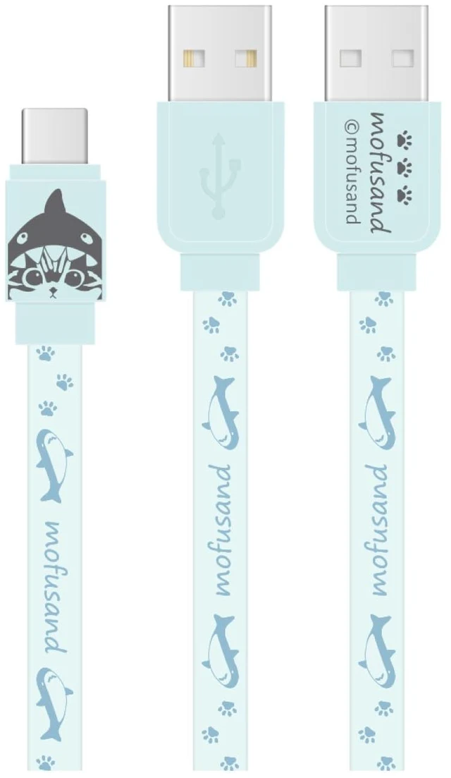Main image of (Gourmandise) Gourmandies MOFUSAND USB Type-C Cable, Shark Nyan, MOFU-43A