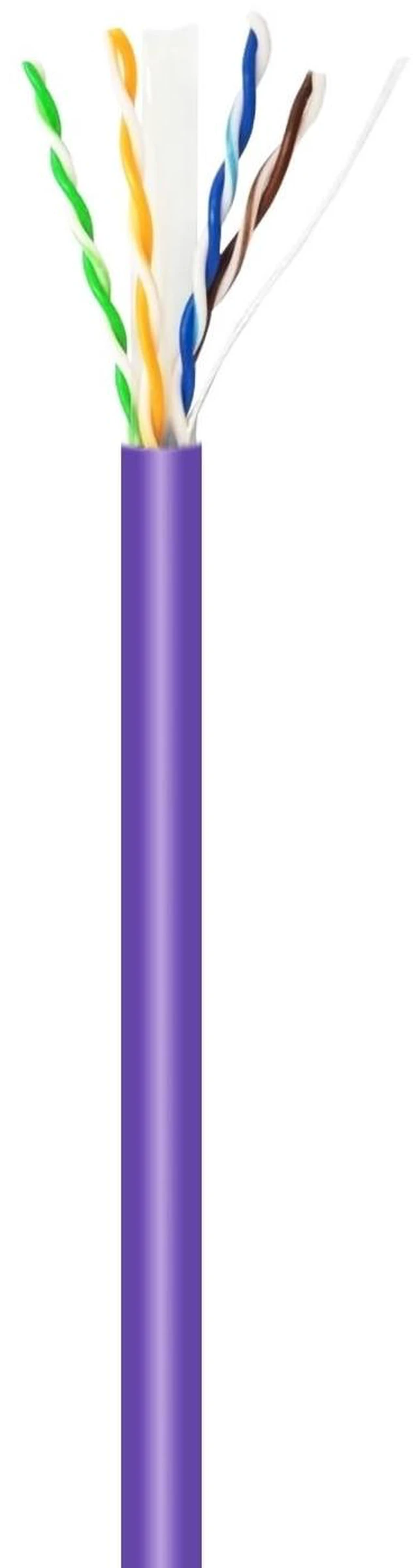 Alt view image 2 of 3 - AISENS - A135-0748 - Network Cable RJ45 LSZH Cat.6 UTP Rigid AWG23 CCA (Alloy), Violet, 305M